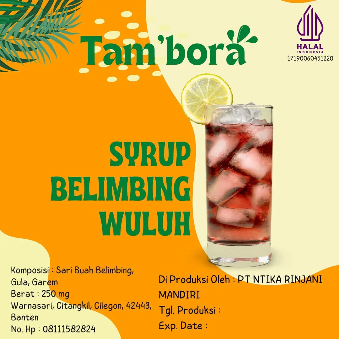Syrup Belimbing Wuluh PT Ntika